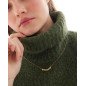 Collar Corto VICTORIA CRUZ Bruma Para Mujer - Cadena con Textura y Cristales en Plata Multicolor - Baño en Oro 18KT | A5494-MDG Collar Corto VICTORIA CRUZ Bruma Para Mujer - Cadena con Textura y Cristales en Plata Multicolor - Baño en Oro 18KT | A5494-MDG