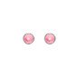Pendientes VICTORIA CRUZ Basic Para Mujer - Cristal en Plata de Ley Light Rose Forma de Círculo (7mm) - Baño Rodio | A3331-26HT