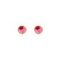 Pendientes VICTORIA CRUZ Basic Para Mujer - Cristal en Plata de Ley Rose en Forma de Círculo (7mm) - Baño Oro 18KT | A3331-04DT