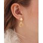 Pendientes VICTORIA CRUZ Alaska Para Mujer - Lágrimas con Textura en Plata de Ley - Baño en Oro 18KT | A5583-DT Pendientes VICTORIA CRUZ Alaska Para Mujer - Lágrimas con Textura en Plata de Ley - Baño en Oro 18KT | A5583-DT