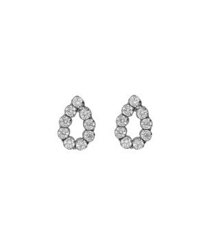 Pendientes VICTORIA CRUZ Lieve Para Mujer - Lágrimas de Cristales Riviere en Plata de Ley - Baño en Rodio | A5533-07HT