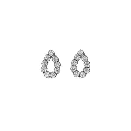 Pendientes VICTORIA CRUZ Lieve Para Mujer - Lágrimas de Cristales Riviere en Plata de Ley - Baño en Rodio | A5533-07HT