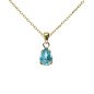 Collar Corto VICTORIA CRUZ Birthstone Para Mujer - Lágrima de Cristal en Plata de Ley Aquamarine - Baño en Oro 18KT | A5504-10DG Collar Corto VICTORIA CRUZ Birthstone Para Mujer - Lágrima de Cristal en Plata de Ley Aquamarine - Baño en Oro 18KT | A5504-10DG