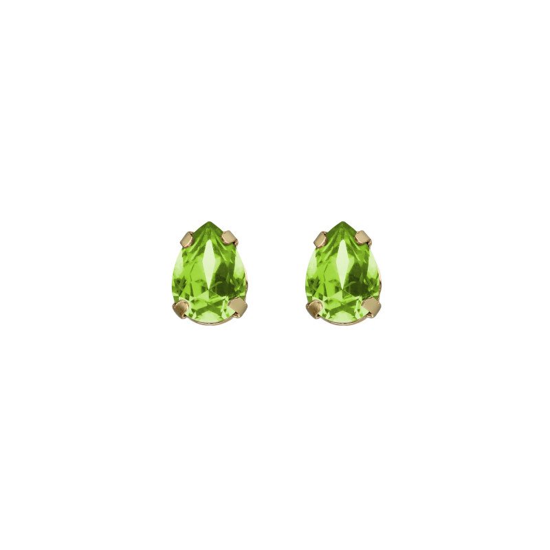 Pendientes VICTORIA CRUZ Birthstone Para Mujer - Lágrima de Cristal en Plata de Ley Cytrus Green - Baño Oro 18KT | A5503-27DT Pendientes VICTORIA CRUZ Birthstone Para Mujer - Lágrima de Cristal en Plata de Ley Cytrus Green - Baño Oro 18KT | A5503-27DT
