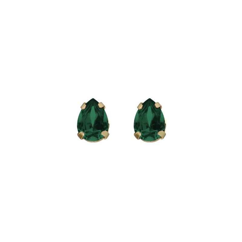 Pendientes VICTORIA CRUZ Birthstone Para Mujer - Lágrima de Cristal en Plata de Ley Emerald - Baño Oro 18KT | A5503-20DT Pendientes VICTORIA CRUZ Birthstone Para Mujer - Lágrima de Cristal en Plata de Ley Emerald - Baño Oro 18KT | A5503-20DT