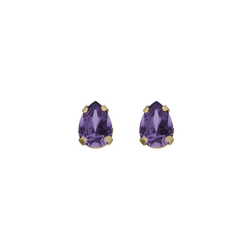 Pendientes VICTORIA CRUZ Birthstone Para Mujer - Lágrima de Cristal en Plata de Ley Tanzanite - Baño Oro 18KT | A5503-12DT Pendientes VICTORIA CRUZ Birthstone Para Mujer - Lágrima de Cristal en Plata de Ley Tanzanite - Baño Oro 18KT | A5503-12DT