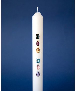 Pendientes Cortos VICTORIA CRUZ Borea Para Mujer - Cristales en Plata de Ley Multicolor - Baño Oro 18KT | A5478-MDT