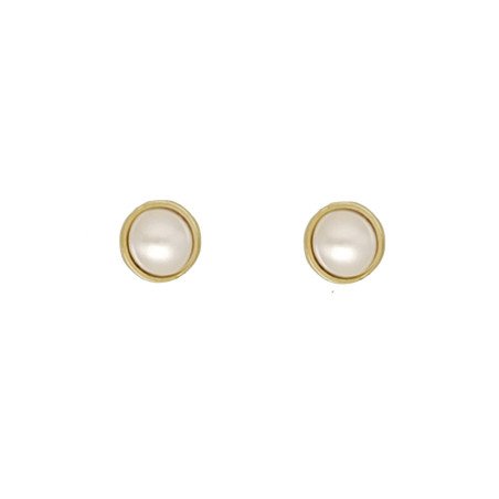 Pendientes VICTORIA CRUZ Paulette Para Mujer - Perlas Pequeñas Empire en Plata de Ley - Baño de Oro 18KT | A4928-00DT