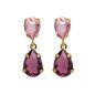 Pendientes Cortos VICTORIA CRUZ Glory Para Mujer - Lágrimas de Cristal en Plata de Ley Light Rose - Baño Oro 18KT | A4905-26DT Pendientes Cortos VICTORIA CRUZ Glory Para Mujer - Lágrimas de Cristal en Plata de Ley Light Rose - Baño Oro 18KT | A4905-26DT