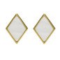Pendientes Cortos VICTORIA CRUZ Soulquest Para Mujer - Rombos de Nácar y Plata de Ley - Baño en Oro 18KT | A4614-RODT Pendientes Cortos VICTORIA CRUZ Soulquest Para Mujer - Rombos de Nácar y Plata de Ley - Baño en Oro 18KT | A4614-RODT