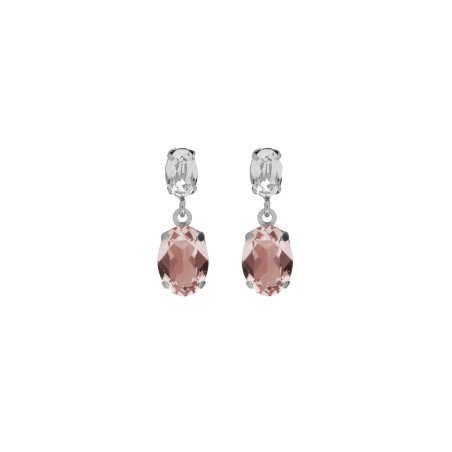 Pendientes Cortos VICTORIA CRUZ Ombra Para Mujer - Cristales en Plata de Ley Rosa Vintage - Baño en Rodio | A4511-52HT