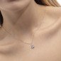 Collar Corto VICTORIA CRUZ Ombra Para Mujer - Cristales en Plata de Ley Forma Oval Aquamarine - Baño Rodio | A4512-10HG
