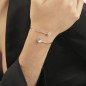 Pulsera VICTORIA CRUZ Basic Para Mujer - Doble Círculo Cristal y Plata de Ley Crystal (7mm y 9mm) - Baño Rodio | A4223-07HP
