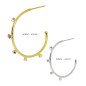 Aros Abiertos VICTORIA CRUZ Iris Para Mujer (23mm) - Cristales en Plata de Ley Multicolor - Baño de Oro 18KT | A3557-MDT Aros Abiertos VICTORIA CRUZ Iris Para Mujer (23mm) - Cristales en Plata de Ley Multicolor - Baño de Oro 18KT | A3557-MDT