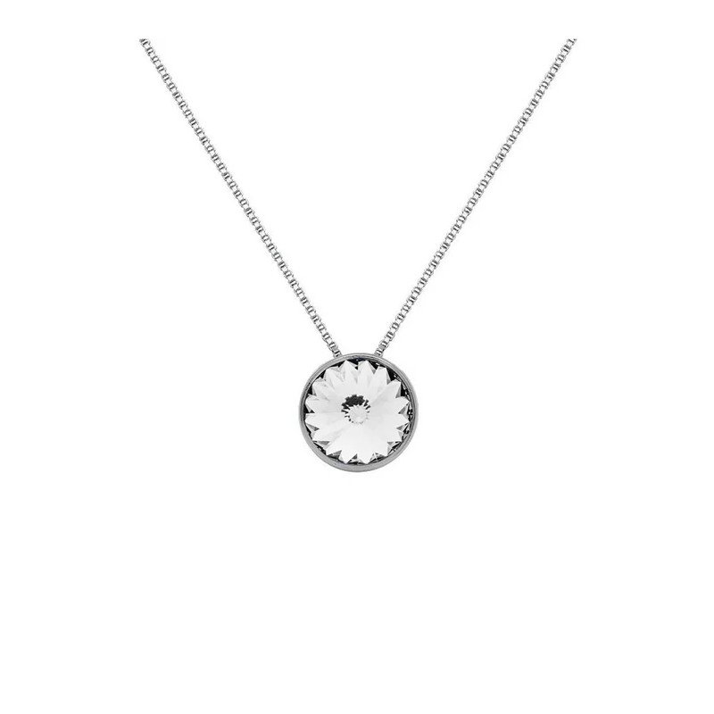 Collar Corto VICTORIA CRUZ Basic Para Mujer - Cristal y Plata de Ley en forma de Círculo (9mm) - Baño en Rodio | A3039-07HG Collar Corto VICTORIA CRUZ Basic Para Mujer - Cristal y Plata de Ley en forma de Círculo (9mm) - Baño en Rodio | A3039-07HG