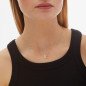 Collar Corto VICTORIA CRUZ Basic Para Mujer - Cristal y Plata de Ley en forma de Círculo (11,5mm) - Baño Oro 18KT | A2809-07DG