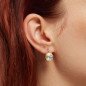 Pendientes VICTORIA CRUZ Basic Para Mujer - Ganchos Cortos con Cristal en Plata (11,5mm) - Baño en Oro 18KT | A2521-07DT Pendientes VICTORIA CRUZ Basic Para Mujer - Ganchos Cortos con Cristal en Plata (11,5mm) - Baño en Oro 18KT | A2521-07DT