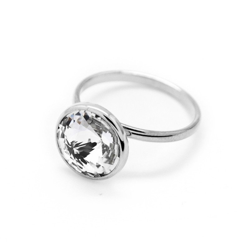 Anillo VICTORIA CRUZ Basic Para Mujer (11,5mm) - Anillo Ajustable de Cristal y Plata de Ley - Baño de Rodio | A2522-07HA Anillo VICTORIA CRUZ Basic Para Mujer (11,5mm) - Anillo Ajustable de Cristal y Plata de Ley - Baño de Rodio | A2522-07HA