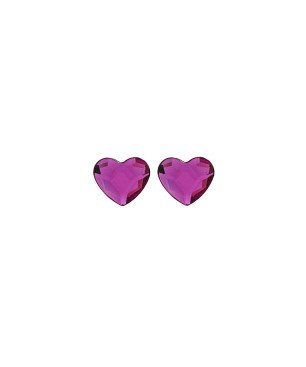 Pendientes VICTORIA CRUZ Cuore Para Mujer - Corazones Rosas de Cristal en Plata - Baño Rodio | A0984-21HT