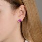 Pendientes VICTORIA CRUZ Cuore Para Mujer - Corazones Rosas de Cristal en Plata - Baño Rodio | A0984-21HT Pendientes VICTORIA CRUZ Cuore Para Mujer - Corazones Rosas de Cristal en Plata - Baño Rodio | A0984-21HT