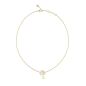 Collar GUESS Love Bites Mujer - Cadena de Acero IP Dorado con Colgante de Corazones - Acabado Pedrería | JUBN06051JWYGT-U