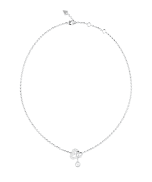 Collar GUESS Love Bites Mujer - Cadena de Acero con Colgante de Corazones Entelazados - Acabado Pedrería | JUBN06051JWRHT-U