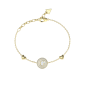 Pulsera GUESS G Talisman Mujer - Cadena de Acero IP Dorado con G en Relieve sobre Fondo de Pedrería | JUBB06202JWYGS