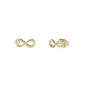 Pendientes GUESS Love Bites Mujer - Infinito de Acero IP Dorado con Corazón Cubierto de Pedrería | JUBE06049JWYGT-U