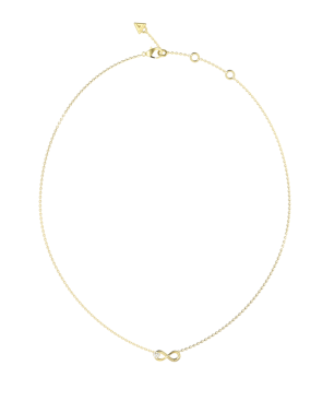 Collar GUESS Love Bites Mujer - Cadena de Acero IP Dorado con Colgante de Infinito - Detalle de Cristales | JUBN06047JWYGT-U