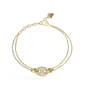 Pulsera GUESS Marina Mujer - Doble Cadena de Acero IP Dorado - Eslabón Marinero Central con Pedrería | JUBB06222JWYGS Pulsera GUESS Marina Mujer - Doble Cadena de Acero IP Dorado - Eslabón Marinero Central con Pedrería | JUBB06222JWYGS
