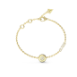 Pulsera GUESS Stylish Mujer - Cadena de Acero IP Dorado con Logotipo - Motivo Central Círculo con Pedrería | JUBB04594JWYGS Pulsera GUESS Stylish Mujer - Cadena de Acero IP Dorado con Logotipo - Motivo Central Círculo con Pedrería | JUBB04594JWYGS