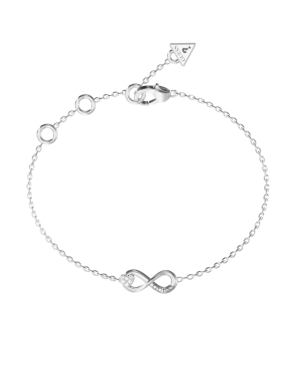 Pulsera GUESS Love Bites Mujer - Cadena Fina de Acero Plateado - Detalle Charm Infinito | JUBB06048JWRHS