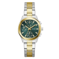 Reloj GUESS Birdie Mujer - Cronógrafo Brazalete de Acero Bicolor e IP Dorado - Esfera Verde | 3 ATM | GW1031L6 Reloj GUESS Birdie Mujer - Cronógrafo Brazalete de Acero Bicolor e IP Dorado - Esfera Verde | 3 ATM | GW1031L6