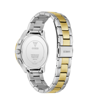 Reloj GUESS Birdie Mujer - Cronógrafo Brazalete de Acero Bicolor e IP Dorado - Esfera Verde | 3 ATM | GW1031L6
