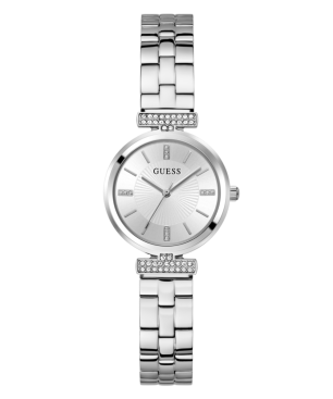 Reloj GUESS Array Mujer - Analógico Brazalete y Esfera de Acero Plateado - Detalles de Pedrería | 3 ATM | GW0762L1