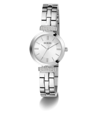 Reloj GUESS Array Mujer - Analógico Brazalete y Esfera de Acero Plateado - Detalles de Pedrería | 3 ATM | GW0762L1