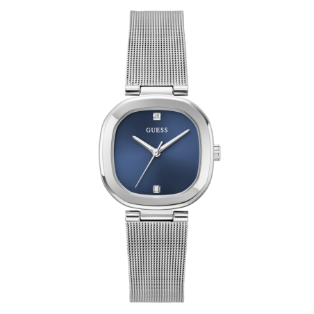 Reloj GUESS Eve Mujer - Brazalete de Acero Tipo Malla Milanesa - Esfera Azul Marino | 3 ATM | GW0768L1