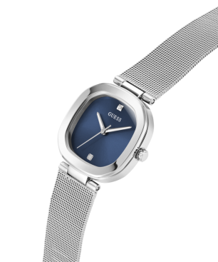 Reloj GUESS Eve Mujer - Brazalete de Acero Tipo Malla Milanesa - Esfera Azul Marino | 3 ATM | GW0768L1