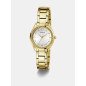 Reloj GUESS Charlotte Mujer - Analógico Brazalete de Acero IP Dorado y Bisel con Circonitas - Esfera Blanca | 3 ATM | GW0767L2