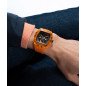 Reloj GUESS Phoenix Hombre - Cronógrafo Brazalete de Silicona Naranja - Esfera Negra | 5 ATM | GW0203G10 Reloj GUESS Phoenix Hombre - Cronógrafo Brazalete de Silicona Naranja - Esfera Negra | 5 ATM | GW0203G10