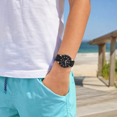 Reloj MAREA Niños - Comunión Analógico Brazalete y Esfera Negra 5 ATM - Altavoz Bluetooth de Regalo | B35384/1