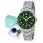 Reloj MAREA Niño - Comunión Analógico Esfera y Dial Verde - Brazalete Acero - Altavoz Bluetooth de Regalo | 5 ATM | B41433/3