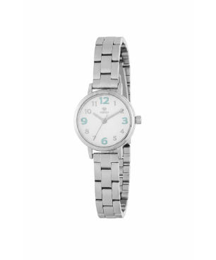 Reloj MAREA Niña - Comunión Analógico Esfera Blanca y Azul - Brazalete Acero - Incluye Altavoz Bluetooth | 3 ATM | B36218/2