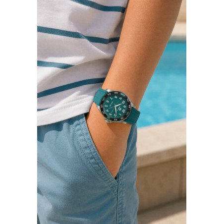 Reloj MAREA Niños - Comunión Analógico Esfera y Correa Turquesa - Caja de Acero - 5 ATM - Altavoz Bluetooth de Regalo - B35384/4