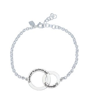 Pulsera Infinito ''Gracias Por tu Paciencia'' - Plata de Ley