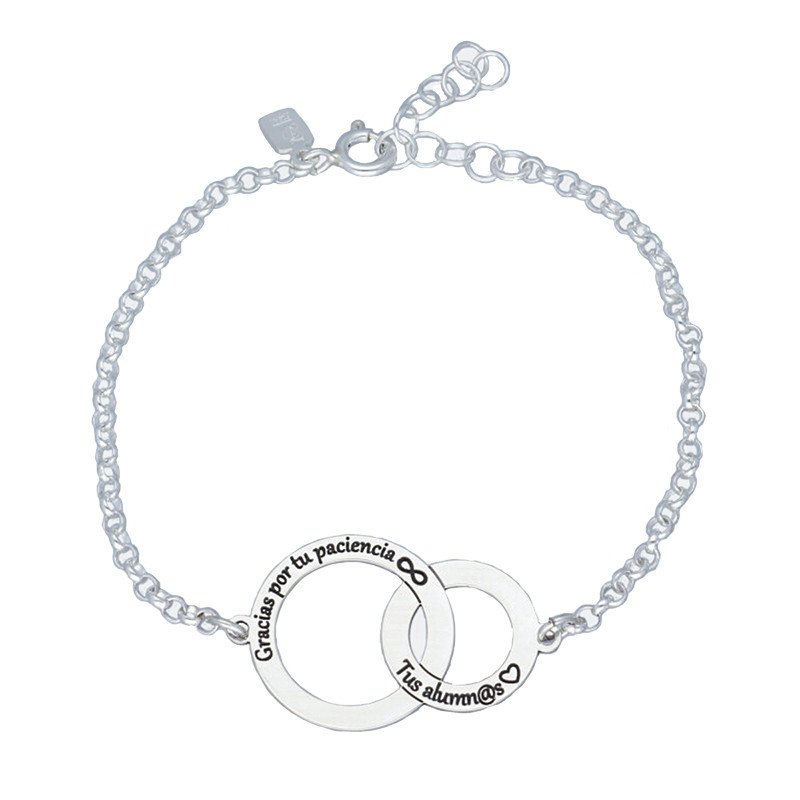 Pulsera Infinito ''Gracias Por tu Paciencia'' - Plata de Ley
