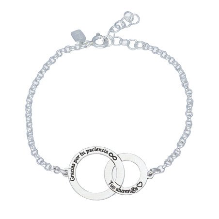 Pulsera Infinito ''Gracias Por tu Paciencia'' - Plata de Ley