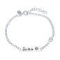 Pulsera con Perla y Chapa Rectangular "Seño" - Plata de Ley | 16+3 mm Pulsera con Perla y Chapa Rectangular "Seño" - Plata de Ley | 16+3 mm