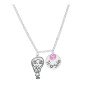 Collar Charm Muñeca y Disco "Te Quiero Seño" - Plata de Ley | 45cm Collar Charm Muñeca y Disco "Te Quiero Seño" - Plata de Ley | 45cm