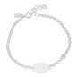 Pulsera con Perla y Chapa Oval "Seño" - Plata de Ley | 16+3 cm Pulsera con Perla y Chapa Oval "Seño" - Plata de Ley | 16+3 cm